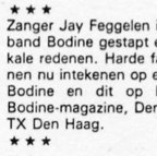 1982-01 Joepie Bodine line-up Change